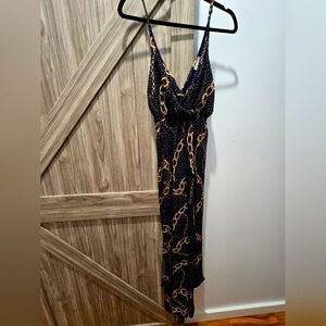 Navy blue chain romper